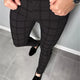 Men's Slim Fit Plaid Dress Pants - Image 8