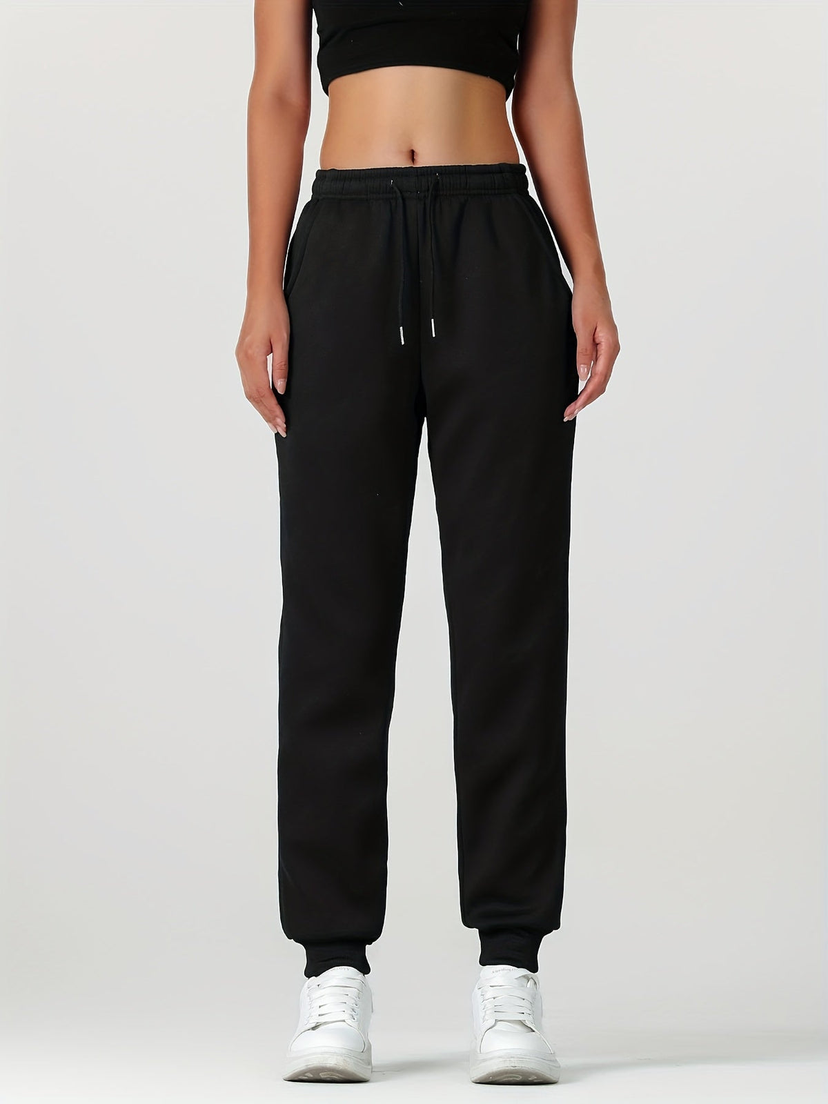 Women's Fleece Lined Cuffed Joggers - Image 3