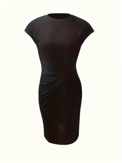 Katia – Vestido clásico ajustado de manga corta