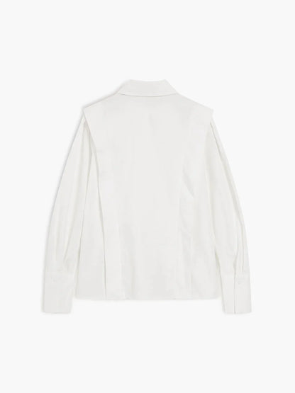 Carrelisse – Camisa de Botones Cuadrados para Mujer