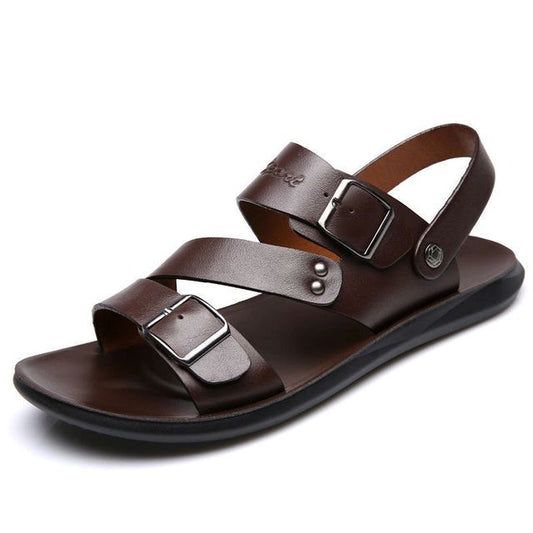 Men's Leather Cushioned Sandals