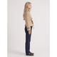 Women's Beige Double-Breasted Cropped Trench Coat Belt - Image 4