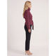 Women Burgundy Cropped Double-Breasted Trench Coat Belted - Image 4