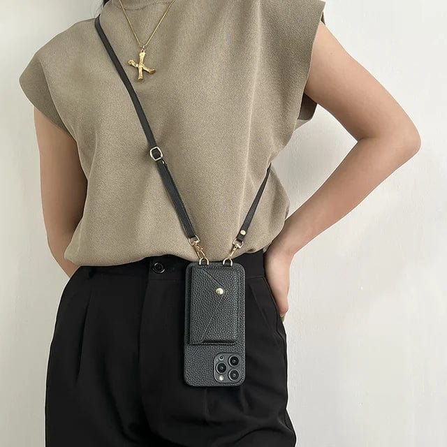 Valora - Læder Crossbody Telefonetui med Kortholder