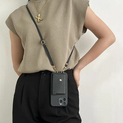 Valora - Læder Crossbody Telefonetui med Kortholder