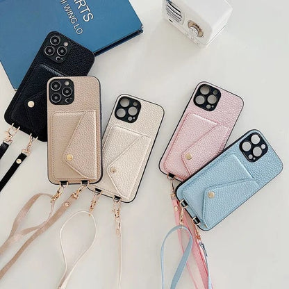 Valora - Læder Crossbody Telefonetui med Kortholder