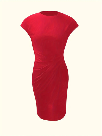 Katia – Vestido clásico ajustado de manga corta