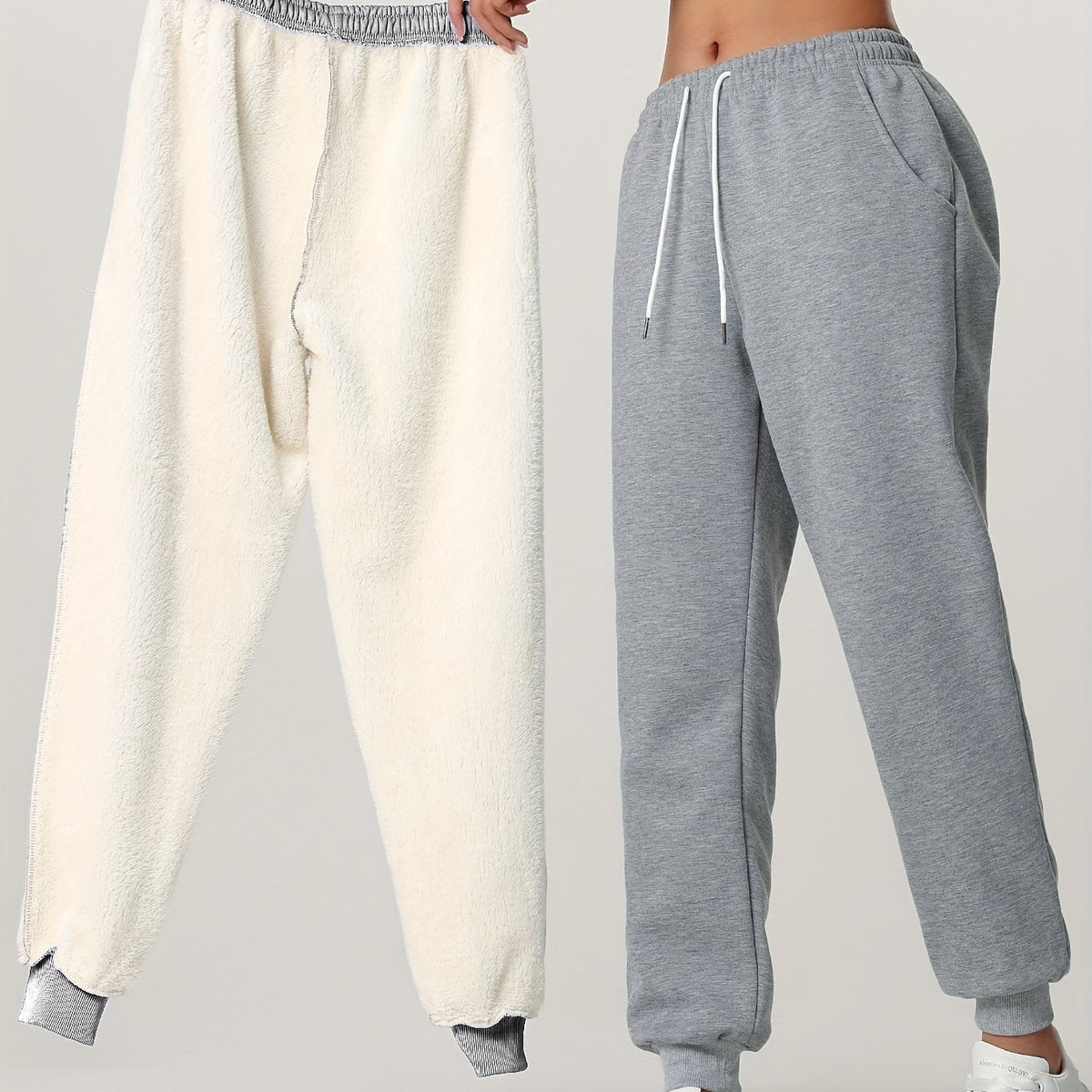 Women's Fleece Lined Cuffed Joggers - Image 27