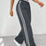 Seralyn - Pantalones de cintura elástica para mujer con raya lateral
