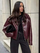 Virelia - Womens Zip Jacket With Lapel Collar