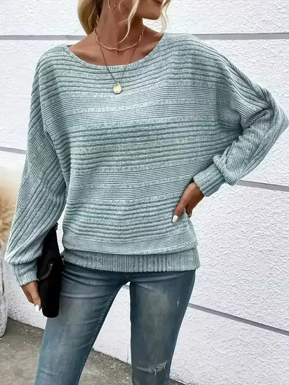 Aurevina - Maglione a maniche a pipistrello a righe