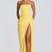 Women Strapless Corset Maxi Dress Formal Gown High Slit