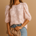 Women's Floral Puff Sleeve Blouse Round Neck - Image 4