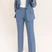 Women 2 Piece Blazer Wide Leg Pantsuit Tailored Suit Set - Image 2