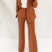 Women 2 Piece Blazer Wide Leg Pantsuit Tailored Suit Set - Image 5