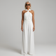 Women Halter Neck Wide Leg Formal Jumpsuit - Image 5