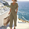 Women's Wrap V-Neck Cropped Jumpsuit
