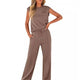 Women Two Piece Loungewear Set Sleeveless Wide Leg Pants - Image 2