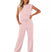Women Two Piece Loungewear Set Sleeveless Wide Leg Pants - Image 5