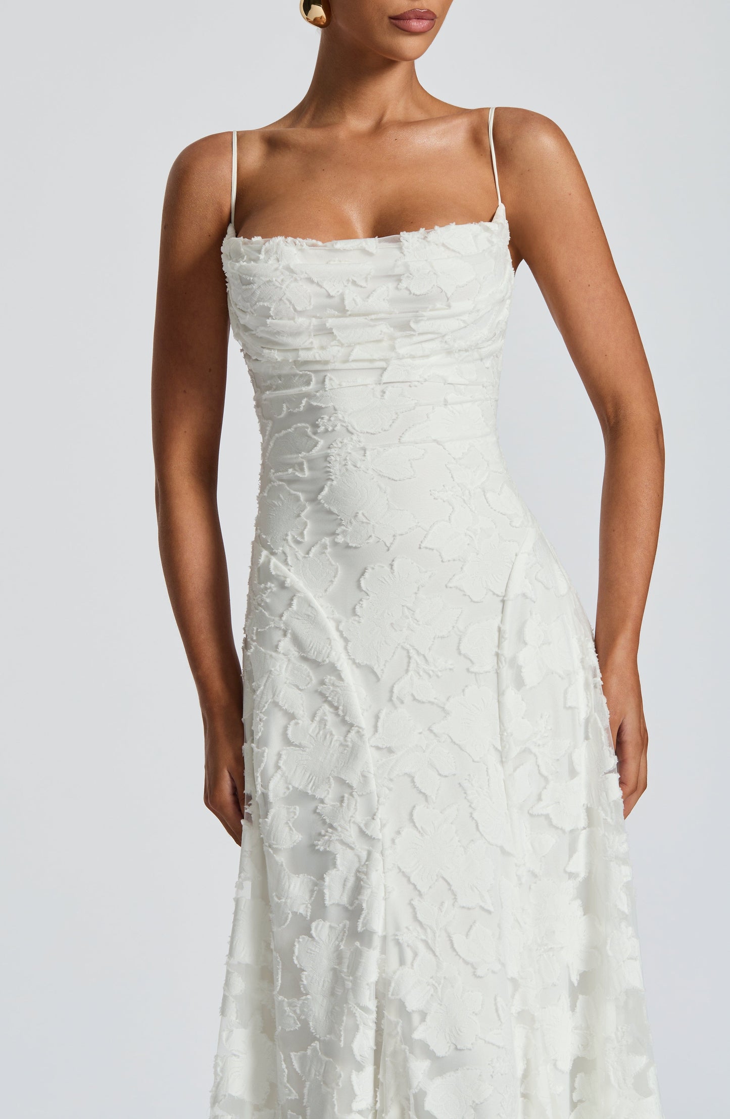 Women Floral Cowl Neck Sleeveless Maxi Dress Formal Evening Gown - Image 11