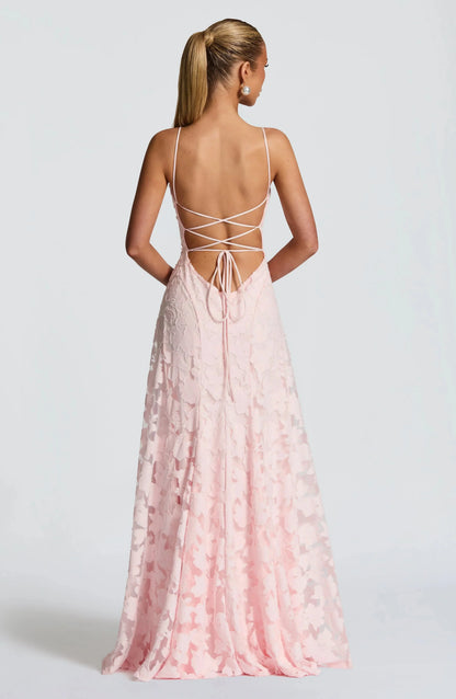 Women Floral Cowl Neck Sleeveless Maxi Dress Formal Evening Gown - Image 17