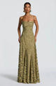 Women Floral Cowl Neck Sleeveless Maxi Dress Formal Evening Gown - Image 6