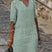 Women Geometric Print V-Neck Three-Quarter Sleeve Midi Dress - Image 2