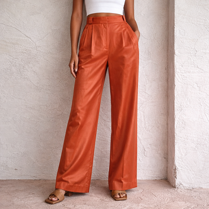 Soraiya - High Waist Wide Leg Trousers