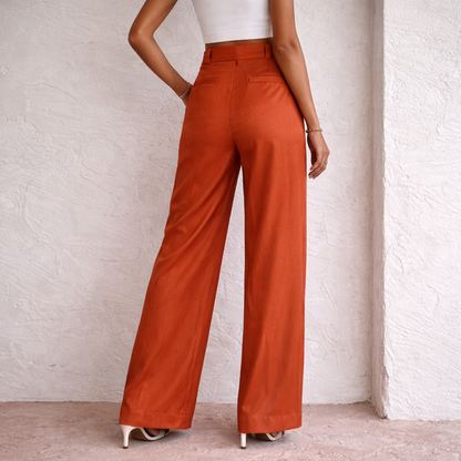 Soraiya - High Waist Wide Leg Trousers