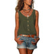 Women's Button Front Tank Top Sleeveless U-Neck Summer - Image 5