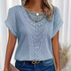 Julia – Womens Short Sleeve Crochet Pattern Top Round Neck