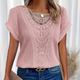 Julia – Womens Short Sleeve Crochet Pattern Top Round Neck