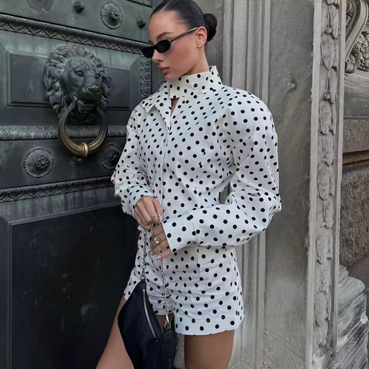 Mindrana - Polka Dot Co Ord Skirt Set