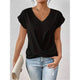 Elowette – Women’s Short Sleeve V Neck Blouse