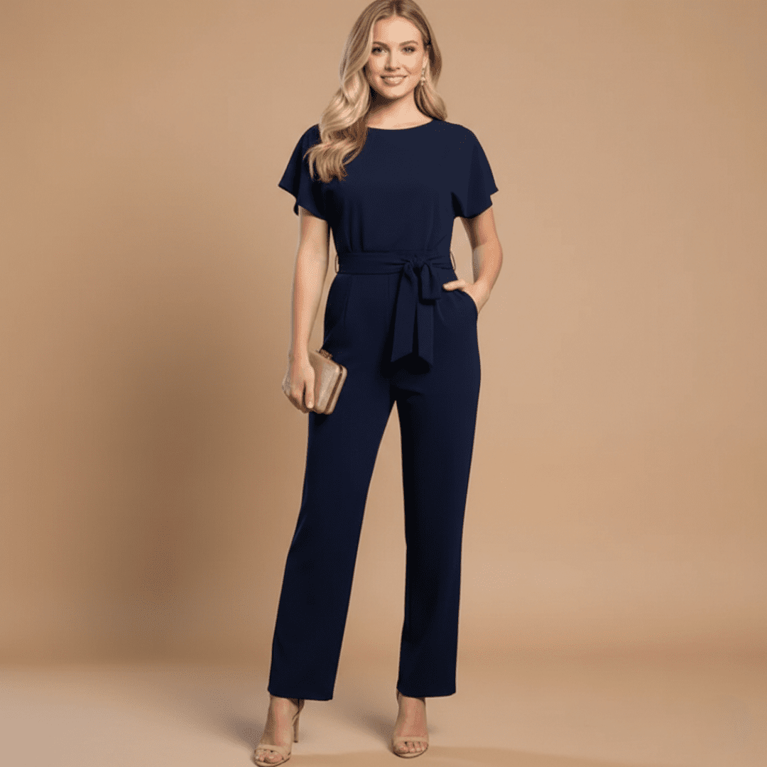 Ismeria – Combinaison pour femme à ceinture nouée