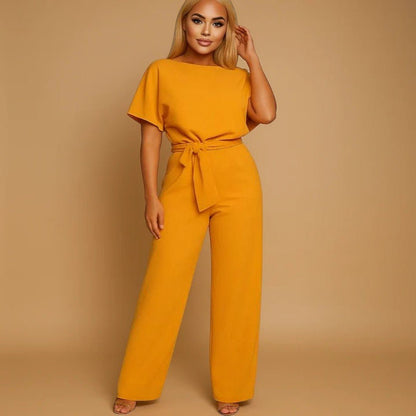 Ismeria – Combinaison pour femme à ceinture nouée