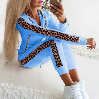 Zarevia – Women’s Leopard Print Tracksuit Set
