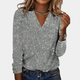 Shiena – Women’s V Neck Top With Decorative Detail