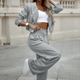 Evelina – Women’s Striped Blazer And Trousers Set