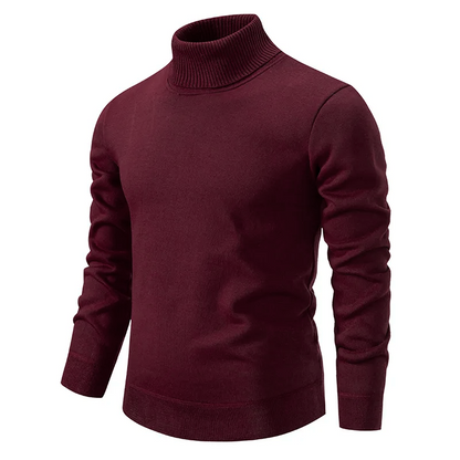 Renwick – Suéter de cuello alto para hombre 100% lana