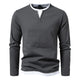 Leonardo - Mens Casual V Neck Long Sleeve Top