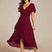Women Wrap V-Neck Tiered Midi Dress Summer Wedding Guest - Image 4