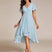 Women Wrap V-Neck Tiered Midi Dress Summer Wedding Guest - Image 7