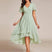 Women Wrap V-Neck Tiered Midi Dress Summer Wedding Guest - Image 8