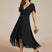 Women Wrap V-Neck Tiered Midi Dress Summer Wedding Guest - Image 2