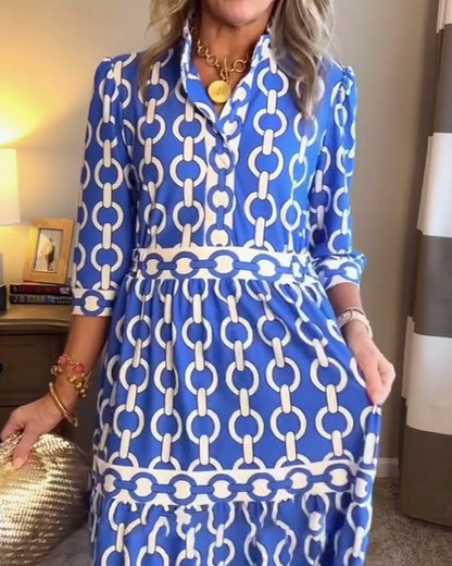 Women Boho Maxi Shirt Dress Printed Summer Casual - Image 6