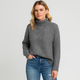 Elveria – Pull à col roulé côtelé pour femme