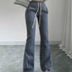 Womens High Waisted Flared Trousers - Image 7