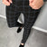 Men's Slim Fit Plaid Dress Pants