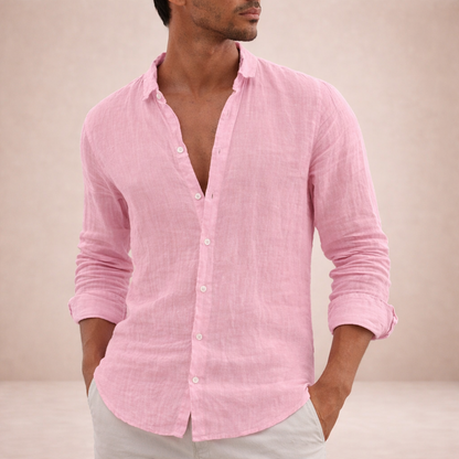 Luméro - Mens Linen Relaxed Shirt